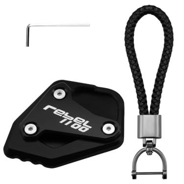 Imagem de XIDAODIT Para HONDA REBEL1100 DCT CMX1100 Rebel 1100 M T 2020-2025 Placa de base de suporte de motocicleta e conjunto de chaveiro (preto)