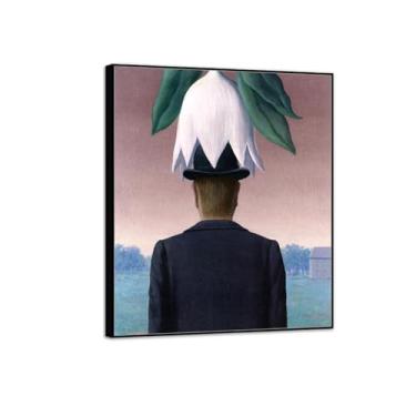 Imagem de MUHJDYC Pôster de arte de parede surrealismo - reprodução de impressões em tela famosa - quadro preto para decoração de sala de estar (sem título 7) 20x25cm-8x10in