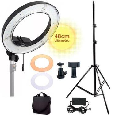 Imagem de Iluminador Ring Light Aro de Luz 240 Led Circular 48 cm GT719 - Lorben