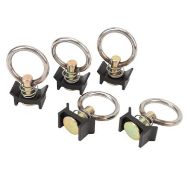 Imagem de 5 Conjuntos de Trilho L para Serviço Pesado, Fixação de Pino único, Fixação Segura e Ponto de Amarração Com Gancho para Tru Ds, Reboques, UTV, ATV, Motocicletas