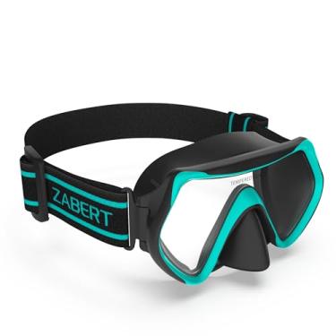 Imagem de ZABERT Máscara De Proteção Nasal Para Óculos Natação Adultos, Homens, Mulheres, Adultos E Jovens - Tira Tecido Mergulho Com Snorkel, Natação, Preto Azul-Petróleo