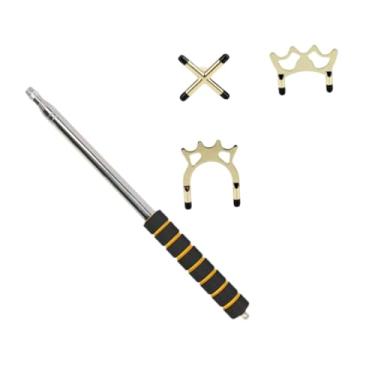 Imagem de rockible Billiards Cue Stick Stick Bridge Billiards Pool Cue Acessório Profissional Prático para mesa de bilhar para a festa da competição Indoor, com 3 Cabeças de Ponte