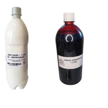 Imagem de Maquiagem De Terror Látex 1L + Sangue Falso Artificial 1L
