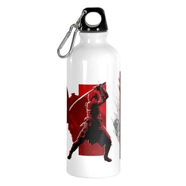 Imagem de ABYSTYLE Garrafa de água Assassin's Creed Shadows Yasuke & Naoe, design portátil, utensílios para bebidas para casa e cozinha, presente