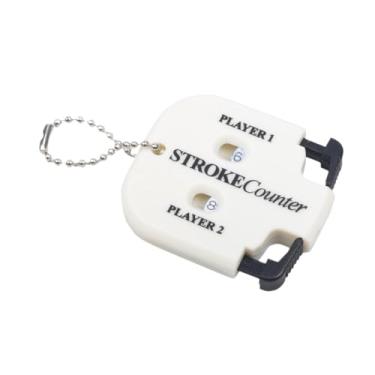 Imagem de UGPLM Acessórios contra contraveses de golfe 2 Digit Square, Manual, 2 jogador com cadeia -chave portátil para jogos esportes, Branco