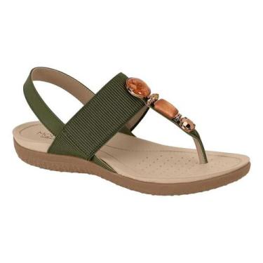 Imagem de Sandália Rasteira Feminina Ortopédica Modare Conforto, Oliva, 38