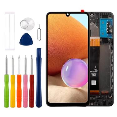 Imagem de Duotipa [Novo] [com moldura] Tela LCD sensível ao toque de substituição para Galaxy A32 5G 2021 A326 SM-A326 A326U A326U1 A326T A326W 6,5 polegadas com kit de ferramentas de reparo técnico - preto.