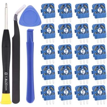 Imagem de IKPEK 20 peças de substituição de potenciômetro 2K3 Ohm para controle PS5 Dualsense, resistor de panela de acabamento sensor de módulo de polegar para joystick analógico ALPS