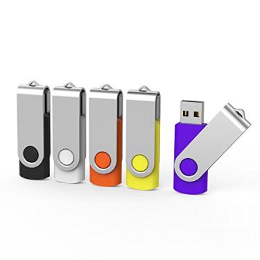 Imagem de Pen Drive USB Aiibe 4GB 32 GB 64 GB, pacote com 5 unidades de polegar coloridas, 5 Mixed Colors, 32GB 3.0