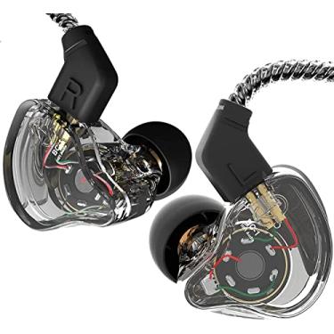 Imagem de H HIFIHEAR Monitores intra-auriculares CCZ Melody 1BA 1DD Fones de ouvido profissionais com fio com isolamento de ruído, fones de ouvido estéreo de alta fidelidade, conector de 3,5 mm para computador