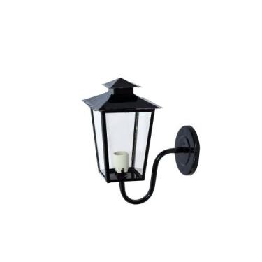 Imagem de Arandela Cod 14B Preto Vidro Transparente - Nova Colonial Lustres