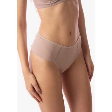 Imagem de Calcinha Simony Lingerie Tanga Alta Microfibra, Bege