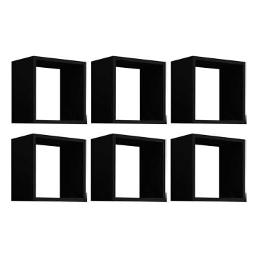 Imagem de Kit 6 Nichos Organizador 30x30cm Preto