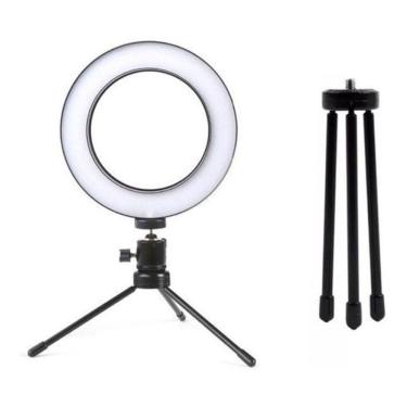 Imagem de Iluminador Ring Light 16cm Usb Led Misto 3500k 5500k + Tripe