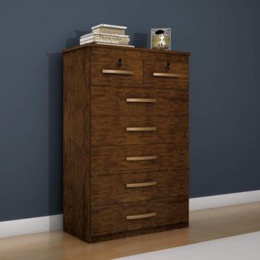 Imagem de Cômoda Barcelona Avelã Com 7 Gavetas Benetil