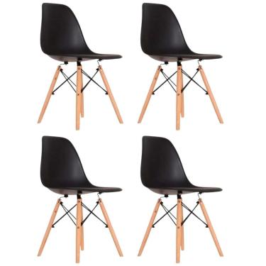 Imagem de Conjunto 4 Cadeiras Eames Eiffel Dkr Movescan Preta