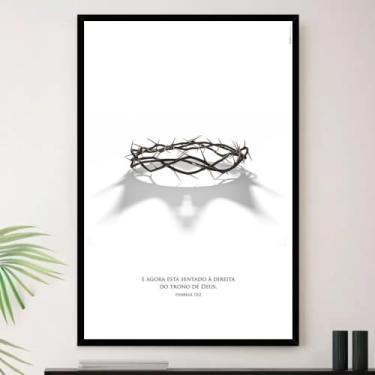 Imagem de Genérico, Quadro Gospel Religioso Cristo Coroa Decorativo A3 35x45cm