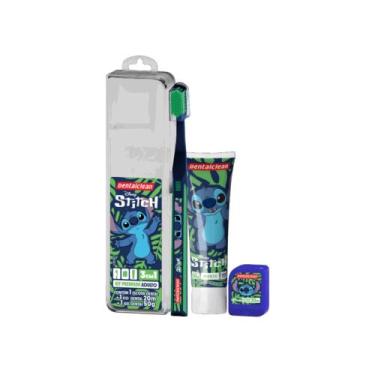 Imagem de Kit Premium Viagem Stitch c/ Escova + Gel Dental + Fio Dental - Dental