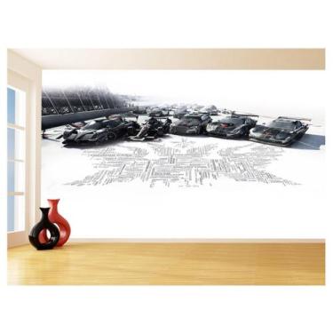 Imagem de Papel De Parede 3D Carros Competição Pista Jogo 3,5M Car357 - Você Dec