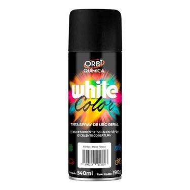 Imagem de Tinta Spray Uso Geral Preto Fosco 340ml/190g Orbi