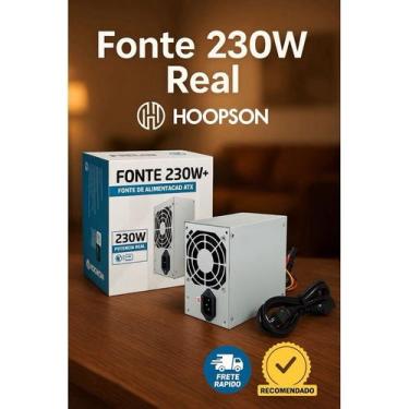 Imagem de Fonte ATX 230W Real Bivolt COM CABO Silenciosa PC Desktop para Escritó