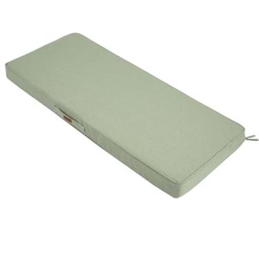 Imagem de IN4 Care Almofada de banco para ambientes externos, 122 x 45 cm, à prova d'água, para sofá de sofá de sofá de sofá de sofá e varanda de jardim com alça e laços - verde claro