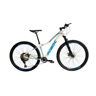 Imagem de Bicicleta Aro 29 Ksx Sd7 Feminina 12v Garfo Com Trava K7 11/50 Freios Hidráulicos Kit 1x12 - Branco/azul Tam. 17