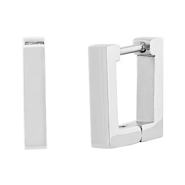 Imagem de Brincos de argola masculinos hipoalergênicos, resistentes a manchas - escolha de estilos, Metal, Sem pedra preciosa