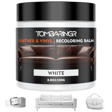 Imagem de TOMBARINGR Kit de reparo de couro bálsamo de recoloração de couro para móveis, corante de couro para móveis, assentos de carro, reparo de sapatos, tinta de couro para couro arranhado e desbotado