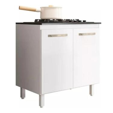 Imagem de Balcão Para Cooktop 4 ou 5 Bocas Armário Multiuso de Cozinha 80cm Com 