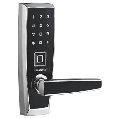 Imagem de Fechadura Biométrica G-Locks Ébano 400 Preta Esquerda