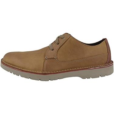 Imagem de Clarks Sapato Oxford masculino Vargo Plain, Couro marrom escuro, 8