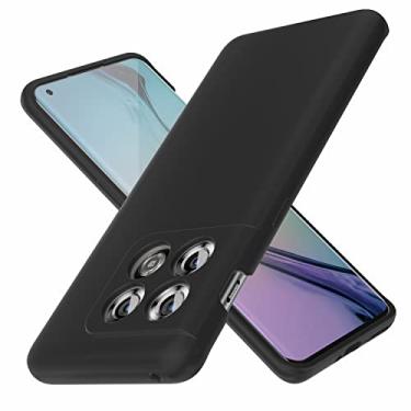 Imagem de NUIMADL Capa OnePlus 10 Pro 5G de 6,7 polegadas, proteção de silicone líquido macio e forro de microfibra antiarranhões à prova de choque compatível com 1+ 10 Pro 5G (preta)