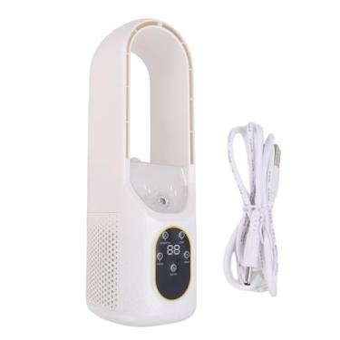 Imagem de Haofy Fã de Mesa Sem Lâmina Com Luz LED Light USB Fan para Refrigeração Sem Lâmina 6 Velocidades Operação Silenciosa Com Névoa Fria para o Escritório de Casa