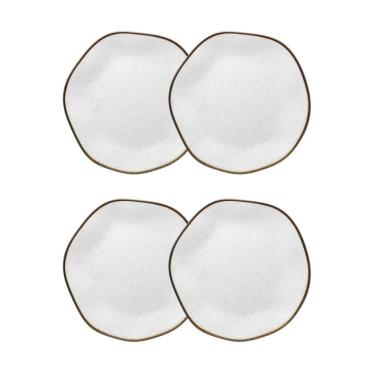 Imagem de Conjunto 4 Pratos De Sobremesa 21,5 Cm Ryo Maresia Porcelana Oxford