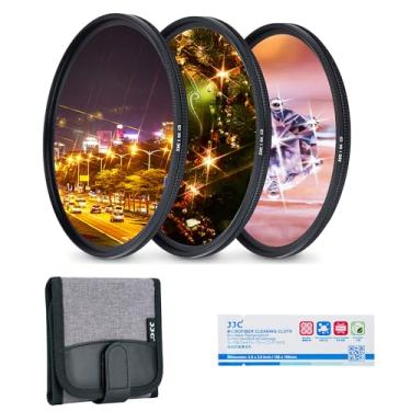 Imagem de JJC Kit de filtro estrela variável de 58 mm para Canon EF-S 18-55 mm f3.5-5.6 para Nik. AF-S 50 mm f1.8G para Fujifilm XF 18-55 mm f2.8-4 R Lens e outras lentes com rosca de filtro de 58 mm