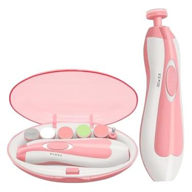 Imagem de Lixa de Unha Elétrico Aparador Cortador Para Bebê Infantil Com Estojo (ROSA)