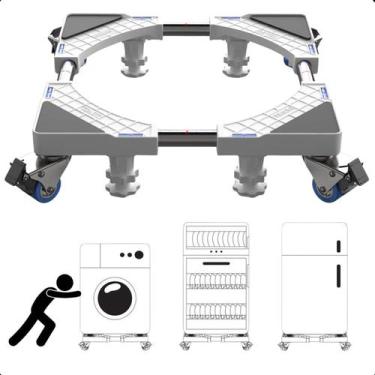 Imagem de Base Quadrada Ajustável com Rodinhas para Eletrodomésticos - ROMI