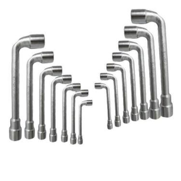Imagem de Kit Jogo Chave 14 Peças Biela Tipo L Com Furo Profissional - Fertak