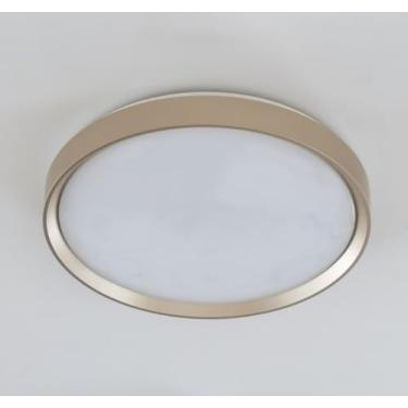 Imagem de Plafon LED Moderno 40cm (36W) e 50cm (48W) | 3 Cores (3000K-6000K) | Redondo ou Quadrado (40cm Redondo Dourado)