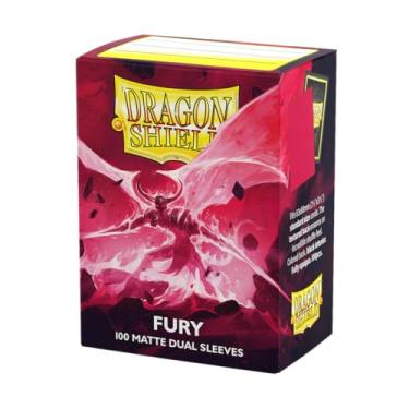 Imagem de Sleeve Dragon Shield Standard Padrão Dual Matte Fury Furia Vermelho Magic RPG TCG Board Game com 100