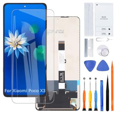 Imagem de Tela de exibição para Xiaomi Poco X3 MZB07Z0IN MZB07Z1IN MZB07Z2IN Montagem de substituição de tela LCD com kit