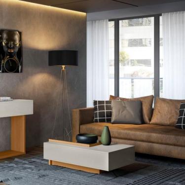 Imagem de Mesa De Centro Milão - Mdp Pintura Uv Off White-jequitiba - Lukaliam Móveis