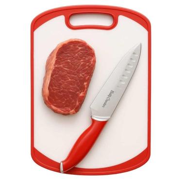 Imagem de Jogo Tábua de Corte e Faca Santoku Multiuso Betty Crocker