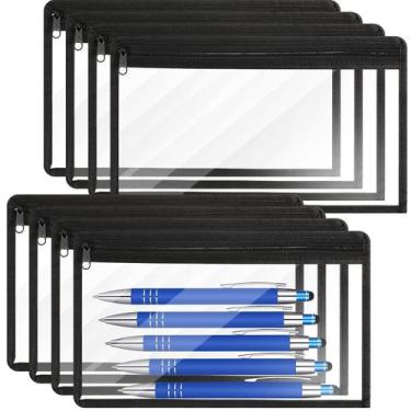 Imagem de Bolsas de PVC transparente com zíper, bolsa de lápis de maquiagem Outu