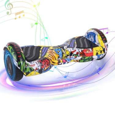 Imagem de Hoverboard Elétrico com Luzes LED, 6.5 Polegadas – Skate para Crianças e Adultos