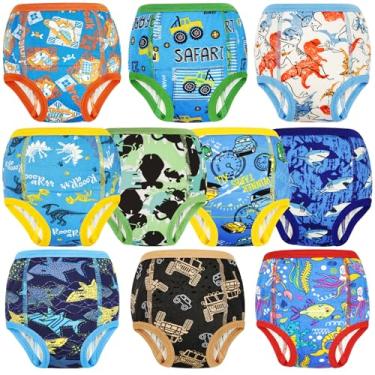Imagem de MooMoo Baby Roupa Íntima De Treinamento, 10 Pacotes, Absorvente, Fraldas Para Meninos E Meninas, Algodão, Xixi, 6T