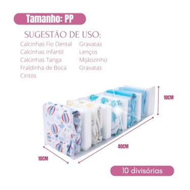 Imagem de Kit Colmeia Organizadora de Gavetas Clean PP, P, M, G, GG | 10 Nichos (2PPCLEAN)