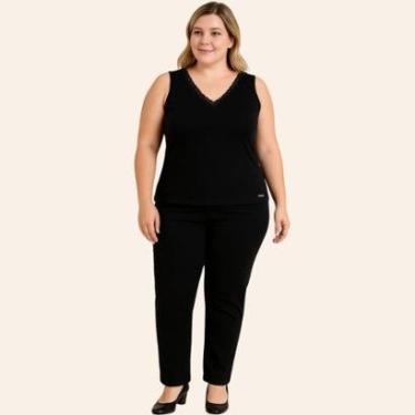Imagem de Blusa Regata Feminina Básica Cereja Rosa Curves-Feminino
