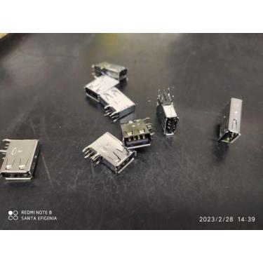 Imagem de 200x Conector Usb Tipo A Femea Vertical 90 Pci Humax
